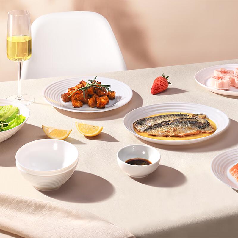 Luminarc Huaruina 12-Piece White Jade Dinnerware Set