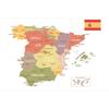 Spanish Series Map Background Cloth-Spain Map,Wall Art Posters,Tourism/Educational Tool,Decorative Hanging Picture