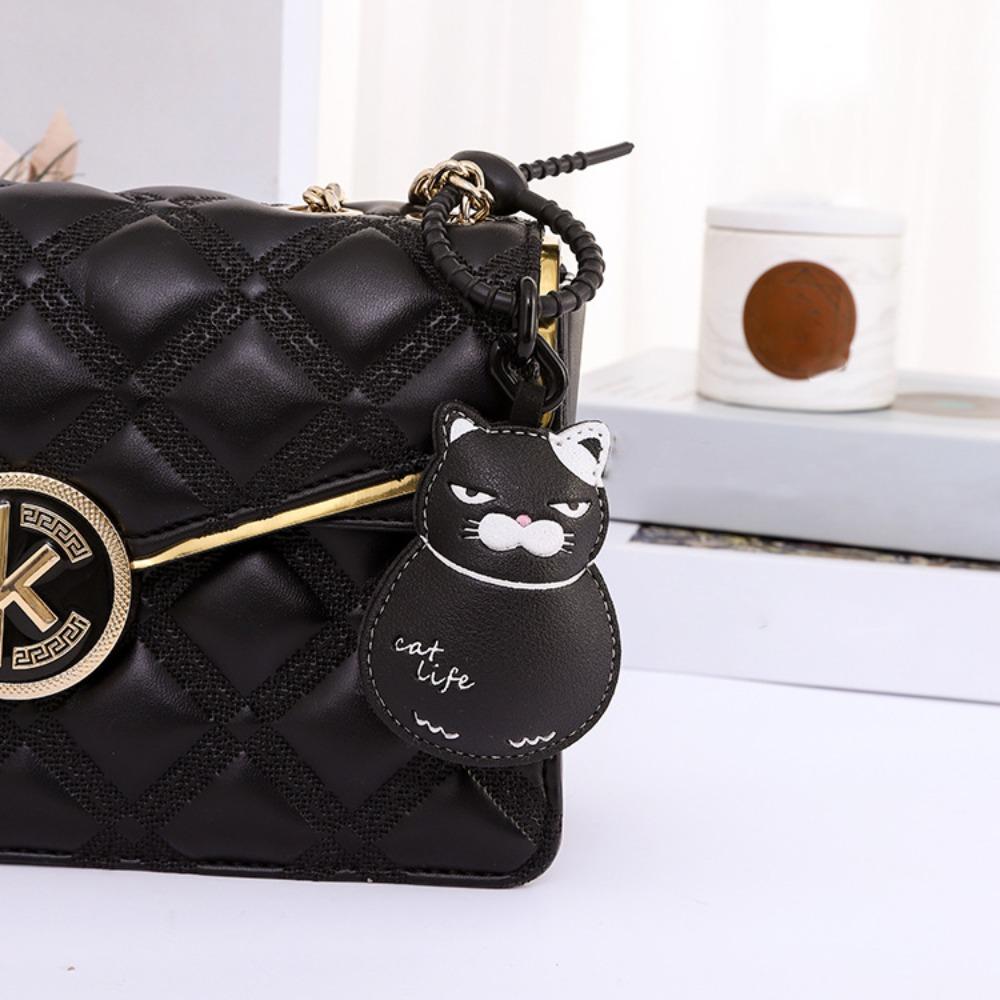 Кошка Кожаный Брелок Свинья Подвеска для Ключей от Машины Мультяшная Кожаная Подвеска Автомобильный Интерьер