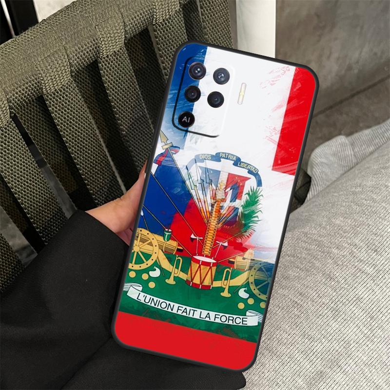 Haiti Haitian Flag Case For Oppo A18 A38 A58 A78 A98 A74 A94 A54 A40 A60 A80 A16 A76 A96 A15 A57S A17 A77 Cover