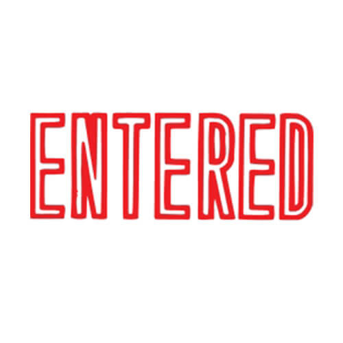 X-Stamper Self Inking Message Stamp (Entered Red)