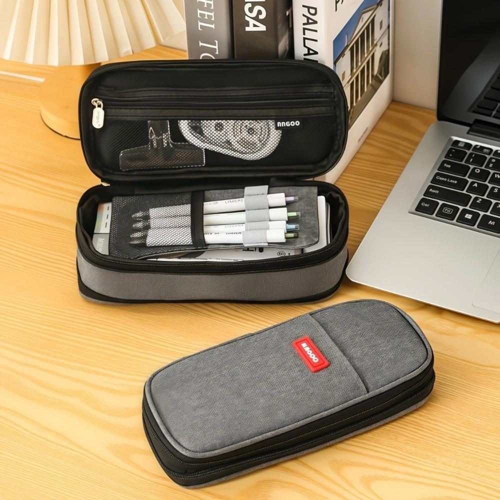 Многофункциональная сумка для канцелярских принадлежностей Двухслойный органайзер для канцелярских принадлежностей Модный пенал Подарок