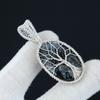 Larvikite Pendant Gemstone, Handmade 925 Sterling Silver Pendant, Silver Wire Wrapped Jewelry, Wire Wrapped Pendant Tree Of Life Jewelry