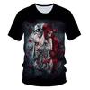 Skull Beauty Rock Cool 3D T Shirts Mens Motorcycle Punk 3D Printed T Shirt Men Clothes Tshirt Summer Top Homme Hipster Pop Shirt