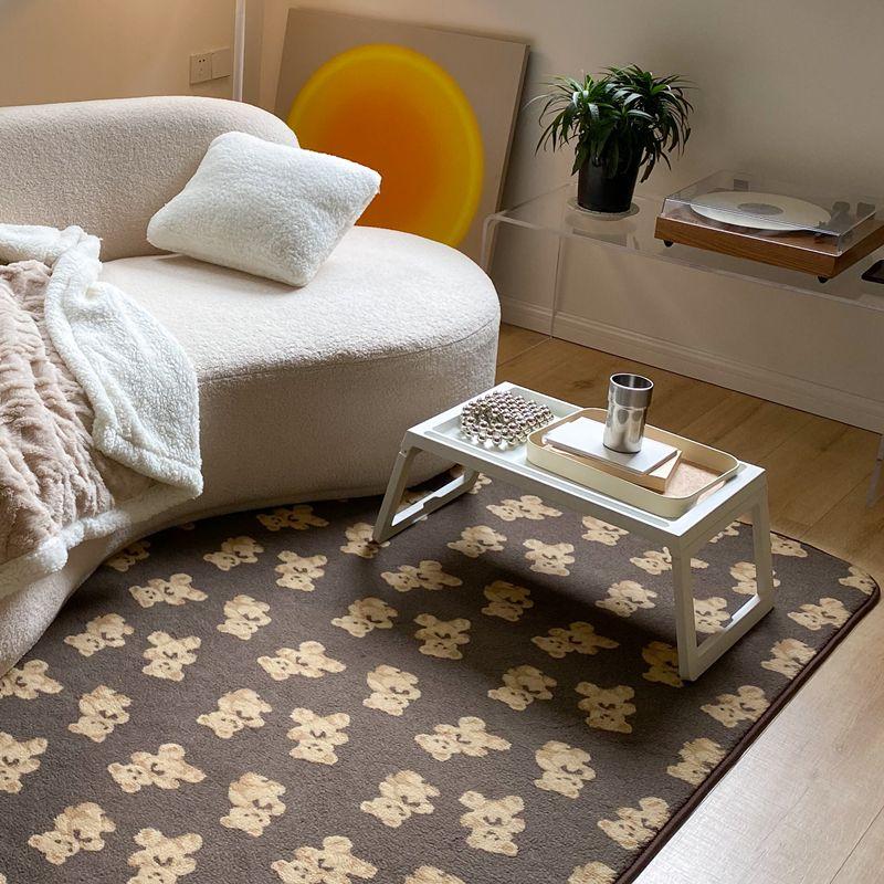 Classic Checkered Flannel Carpet - Water Absorbent and Easy to Clean for Bedroom and Living Room Floor Mat - Home Decor