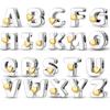 Silver Plated 26 English Letters Alphabet A-Z Love Charms Beads Pendant Fit Original  Bracelets DIY Women Jewelry
