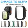 Для Huawei Watch Fit 3 Жесткий чехол Защитное стекло для экрана Обновление внешнего вида Превращение в Iwatch Ultra 1/2 49MM Аксессуары