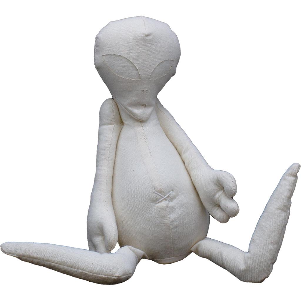 Холщовая кукла Whoopi Gray XL 60x20x20см (Подходит для письма, цветной бумаги, подарков, художественных мастерских, презентов, пожеланий скорейшего выздоровления, праздников)