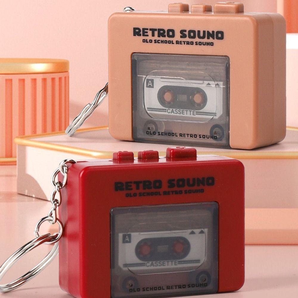 Мини музыкальная шкатулка - брелок в виде кассетного магнитофона - подвеска - украшение для дома