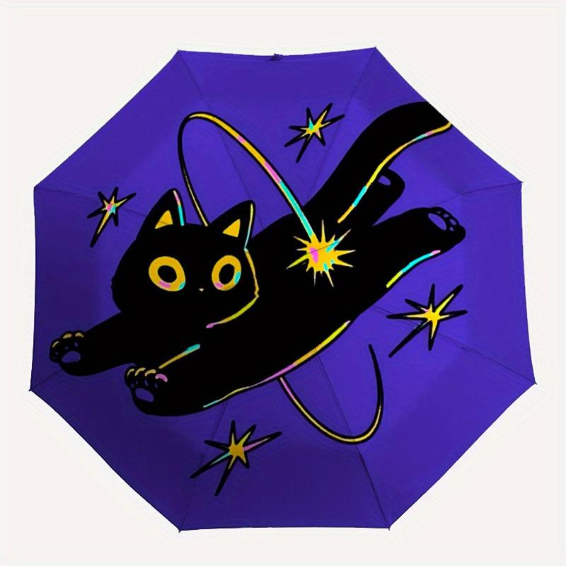 1pc Witchcraft Magic Automatic Open/close Umbrella, 8-Rib sturdy structure, Portable Travel Umbrella, Parties, Everyday Use, 11147