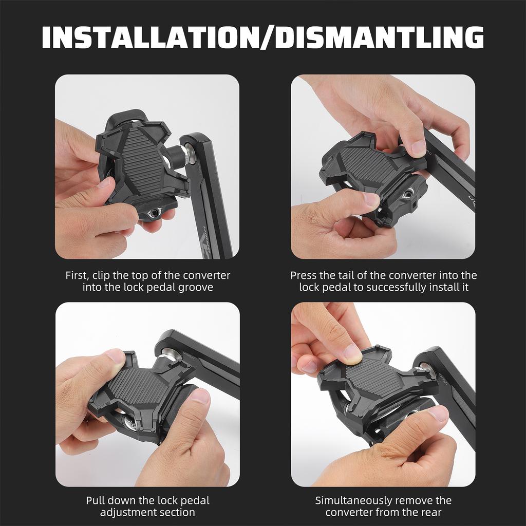 Самоблокирующийся адаптер для платформы Велосипедный замок Педали Преобразовать в плоские педали Преобразователь Велосипедная педаль