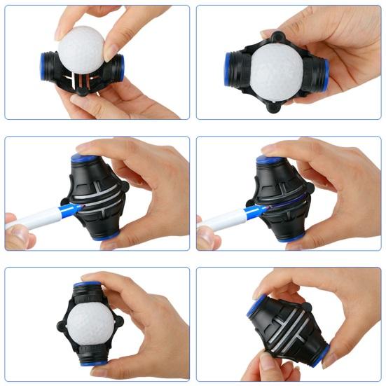 Маркер линии мяча для гольфа, высокоточный компактный вращающийся на 360 градусов трафарет для маркировки мяча для гольфа, инструмент для идентификации выравнивания мяча для гольфа