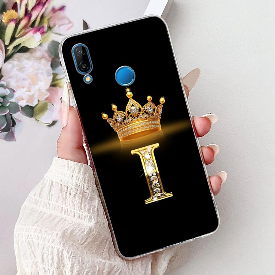 Чехол для Huawei P20 Lite Роскошная Корона Буквы Мягкий Силиконовый Чехол Для Huawei P20Lite Funda Nova 3e ANE-LX1 ANE-LX2 ANE-LX3 Coque