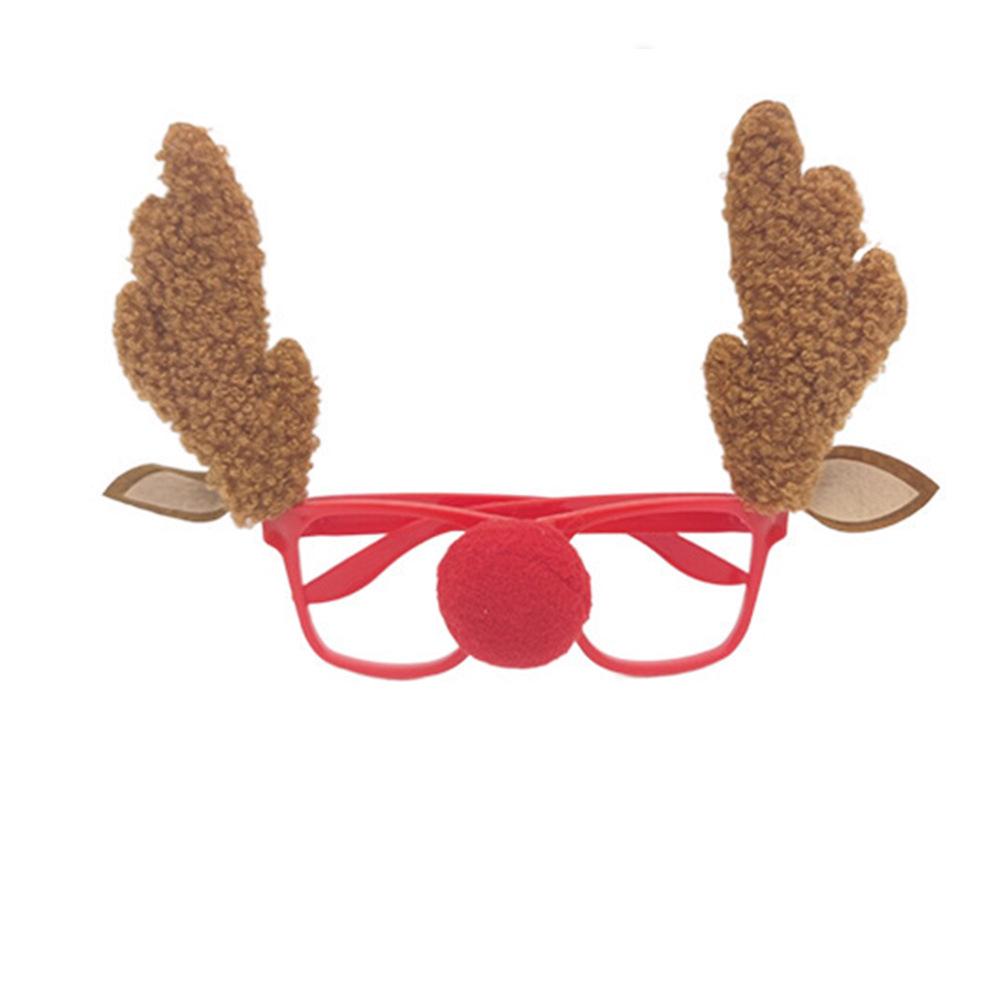 Рождественские мультяшные очки — подарки для взрослых и детей с изображением Санты, снеговика и рогов оленя