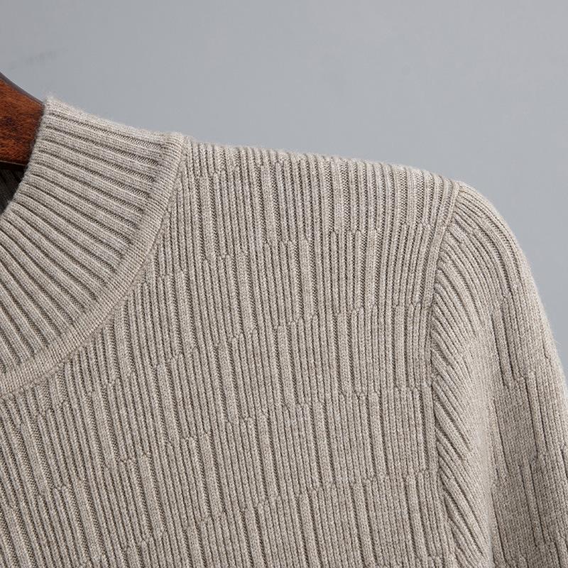 Women New Autumn Winter O Neck Slim Causal Long Sleeve Knit Solid Color All Match Sweater Dress