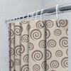 Шторка для душа Whirlpool Современный домашний декор Водонепроницаемая ткань Шторки для душа для ванной комнаты с пластиковыми крючками (Коричневый/Бежевый)