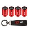 FAIG8 Car Tire Wheel Valve Caps Cover Suede Car Key Chain Ring Keychain For Kia Sportage Carnival Seltos Sorento Rio Borrego Ceed Niro