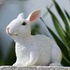 Ornaments Easter White Rabbit Sculpture Garden Landscape Bunny Statue Home Decoration