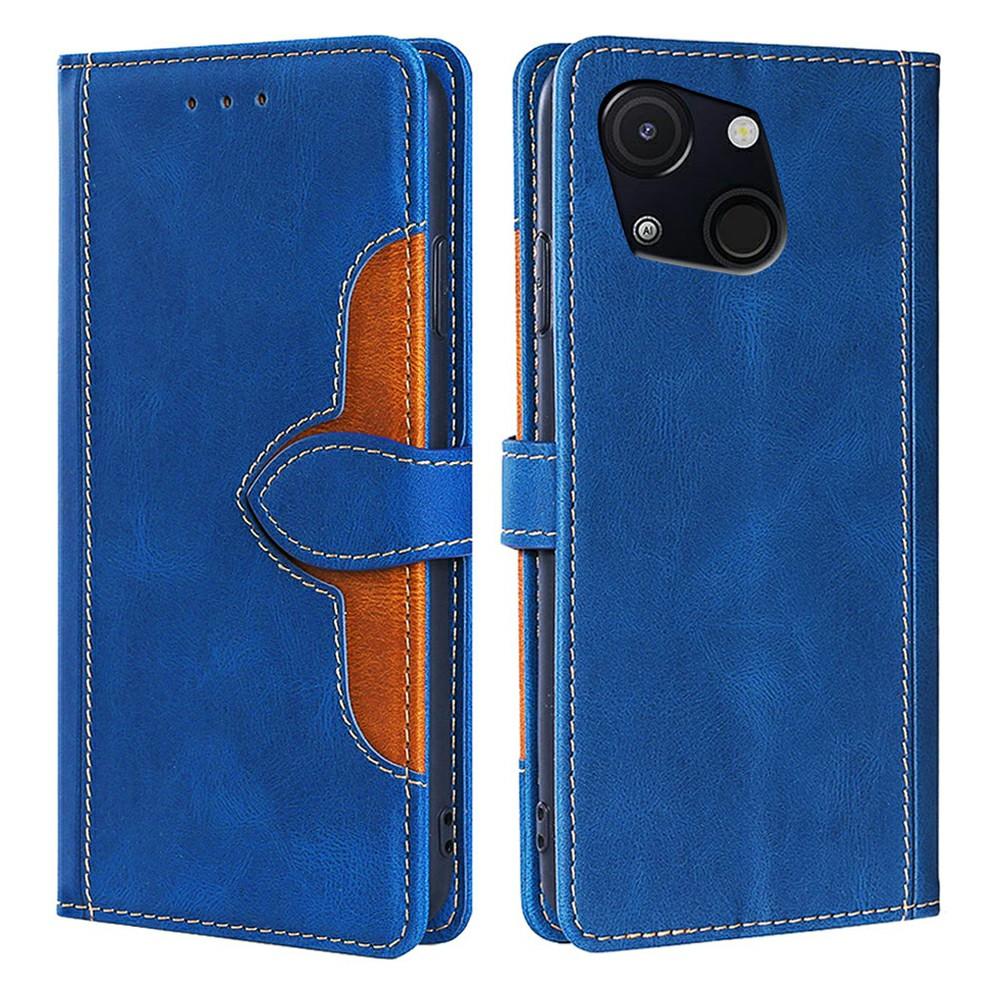 For Itel A50C Case Leather Wallet Phone Cover with Straw Hat Magnetic Clasp