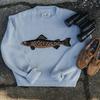 2026 American Vintage Loose Fit Crewneck Knit Sweater Teen Girls