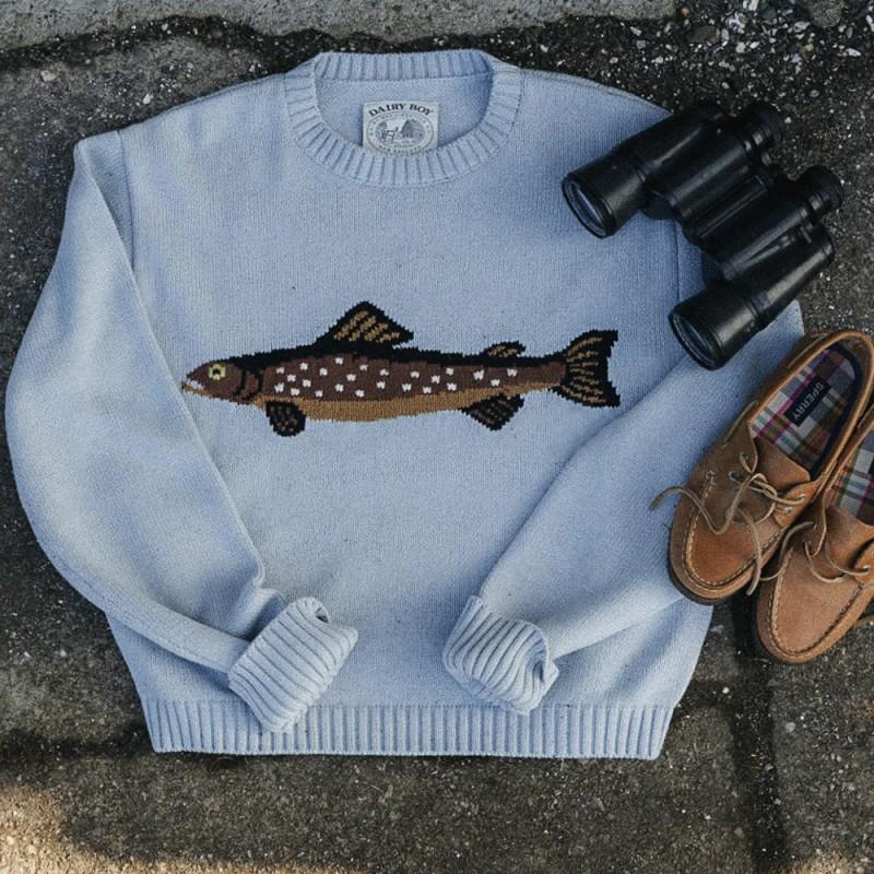 2026 American Vintage Loose Fit Crewneck Knit Sweater Teen Girls
