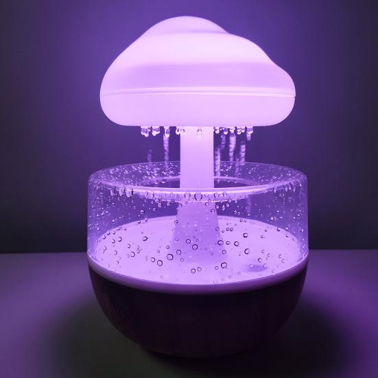 Увлажнитель воздуха «Облако-дождь» со светодиодной подсветкой 7 цветов, низким уровнем шума, креативной формы