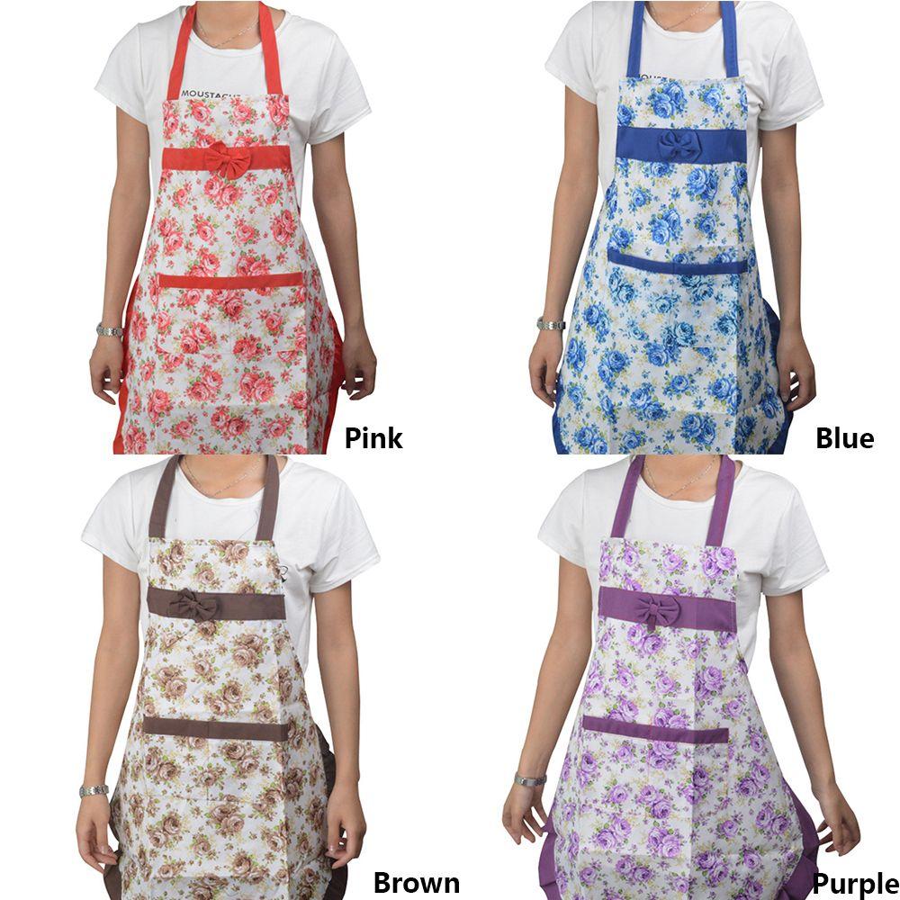 Lace Kitchen Waterproof Bib Female Floral Apron Cooking Bake