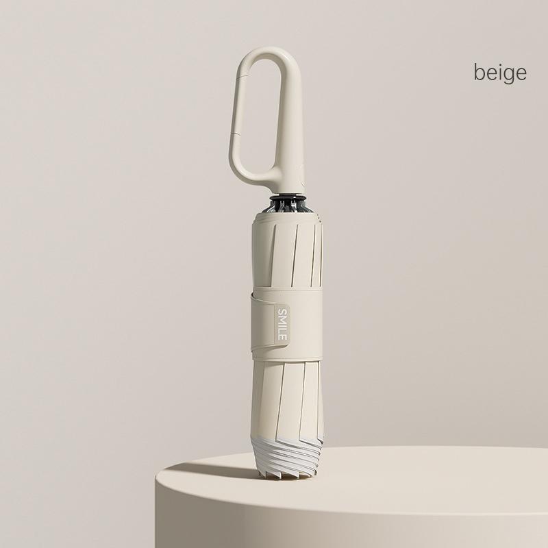 Обратный автоматический зонт с кольцевой пряжкой, устойчивый к шторму, утолщенный и усиленный ночной светоотражающий складной зонт