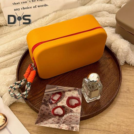 Силиконовая сумка для хранения большой емкости, водонепроницаемая застежка-молния, портативная косметичка, органайзер для косметики