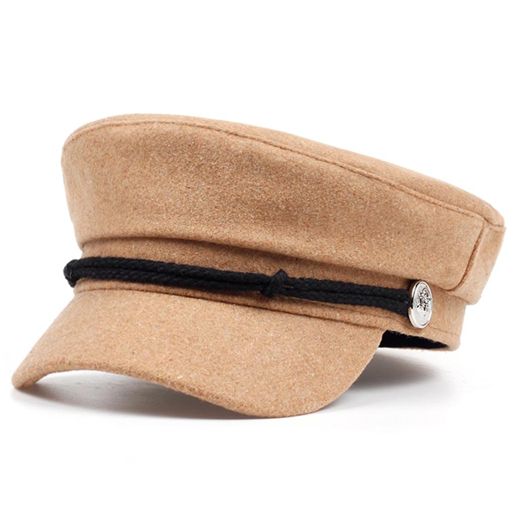 Модная белая пряжка с веревкой, однотонная темно-синяя шляпа, весенне-осенняя, матросские шляпы, женские береты, мужские кепки с плоским верхом, капитанская военная кепка