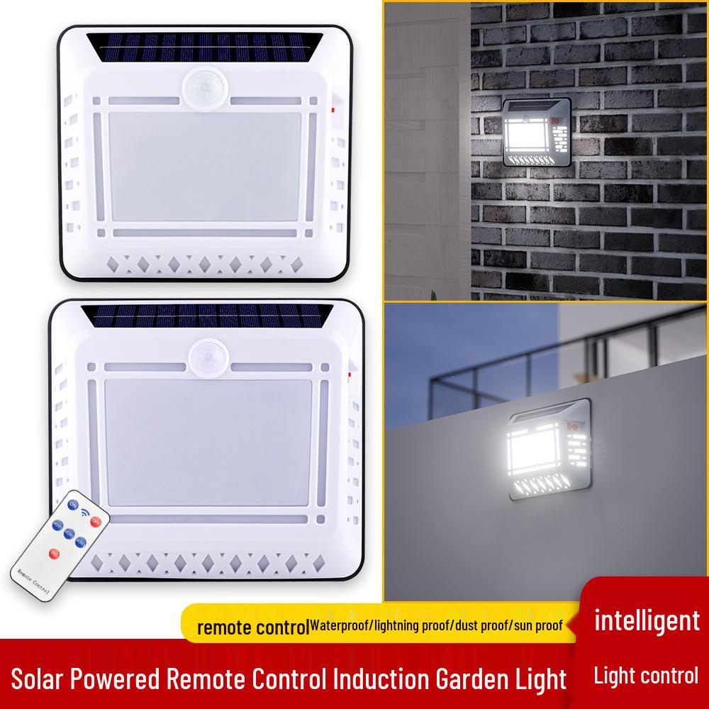 Solar LED Waterproof Outdoor Wall Lamp with Motion Sensor and Remote Control