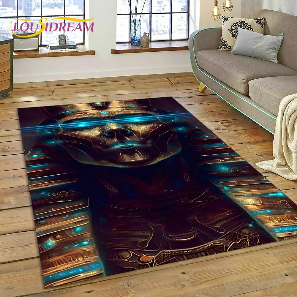 3D ковер Анубис Фараон Гор египетской мифологии, Боги, ковер для дома, гостиной, спальни, дивана, коврик для двери, декор, коврик, нескользящий коврик