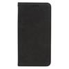 For iPhone 16 Case Strong Magnetic Leather Wallet Phone Cover with Striped Texture - Black