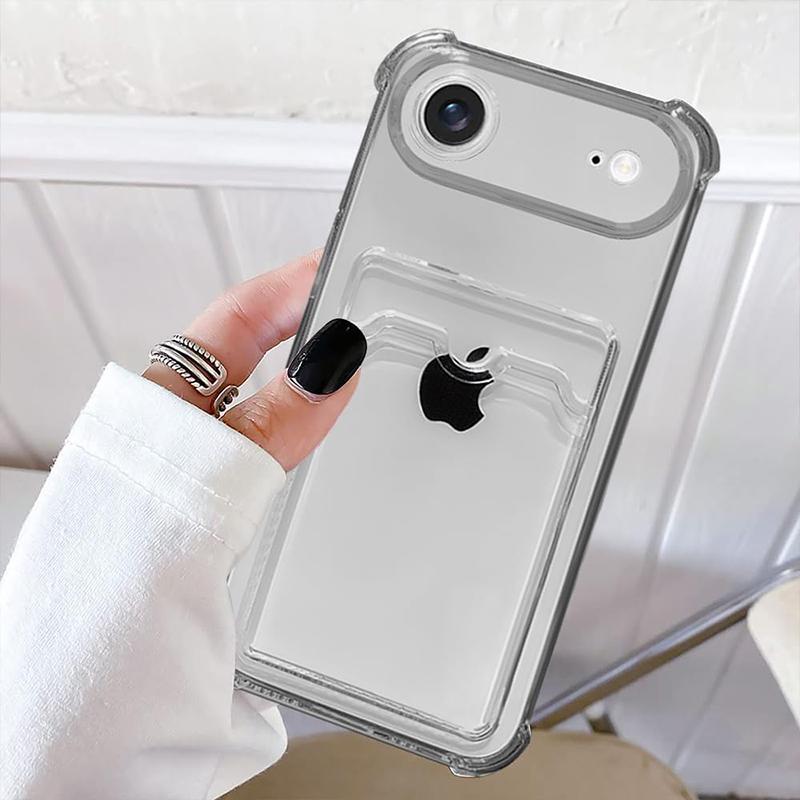 Ударопрочный прозрачный чехол-кошелек для iPhone 17 Air Pro Max, чехол 3D с подушками безопасности, ультратонкий мягкий силиконовый чехол для iPhone 17ProMax