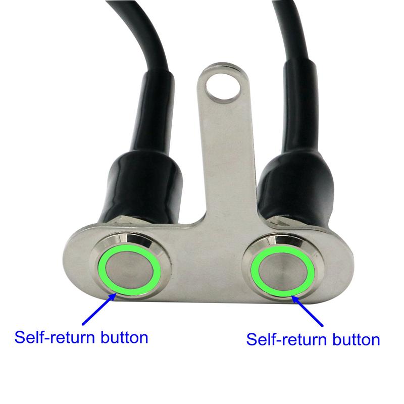 Светодиодный переключатель LMoDri для мотоцикла из нержавеющей стали, регулируемое крепление на руле, водонепроницаемые переключатели, кнопка DC12V, противотуманный