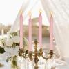 10 Inch Pink Handmade Taper Candles Unscented Colored Candle Set Pack 4 for 9-11 Hours Burn for Christmas