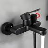 Bathtub Faucet Black Shower Faucet Mixing Valve Side-opening Triple Faucet Hot and Cold Mixer Faucet Bathroom Accessories