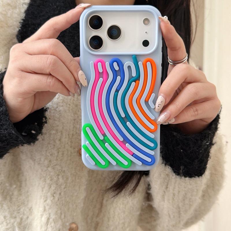 Силиконовый чехол-лабиринт для iPhone 17 Air и 16 Pro Max/15 Pro/14/13