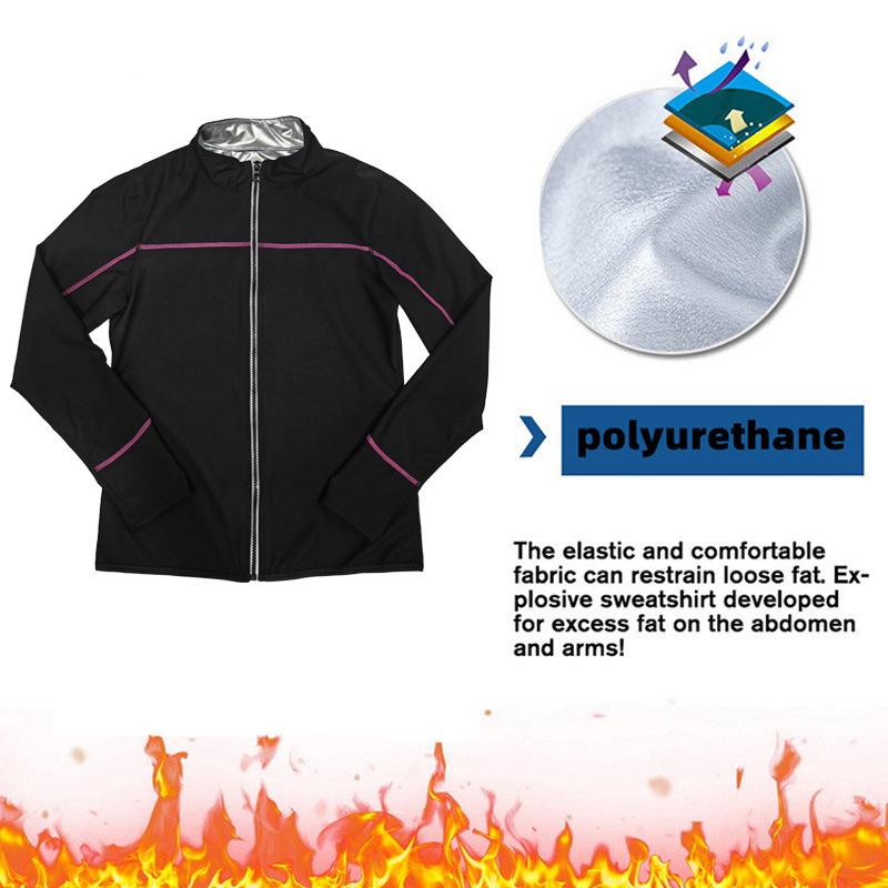 Женский костюм для тренировок, вызывающий потоотделение, одежда для тренировок, фитнеса и сауны, комплект с топом с длинным рукавом и длинными брюками, повседневная утягивающая одежда с высоким воротом