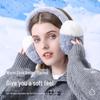 Милые женские складные зимние наушники из плюша — контрастный цвет, согревающие уши и защищающие от ветра во время езды на велосипеде на открытом воздухе