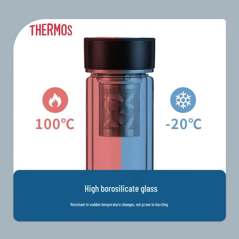 Термос TCGD-400 400мл Стеклянная термобутылка для воды