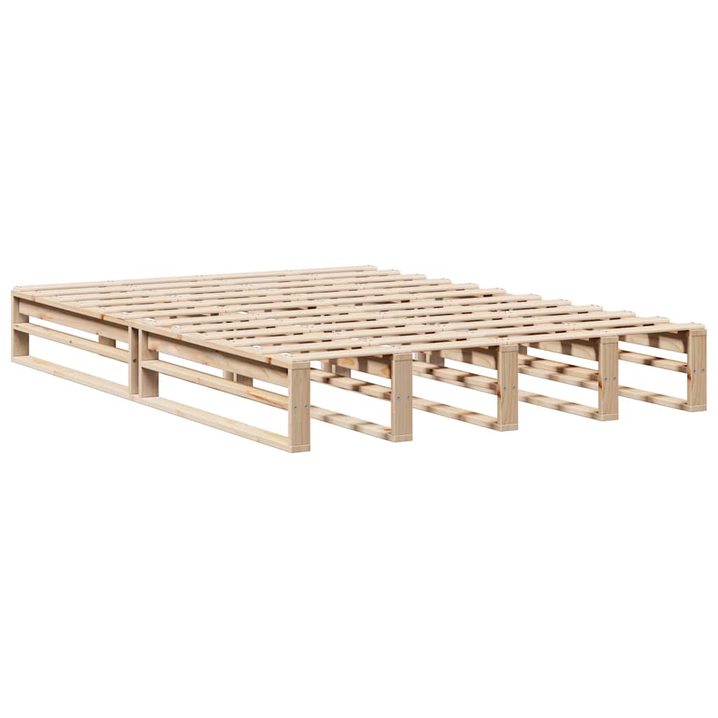 Solid Wood Bed without Mattress 150 x 200 cm Pine Wood