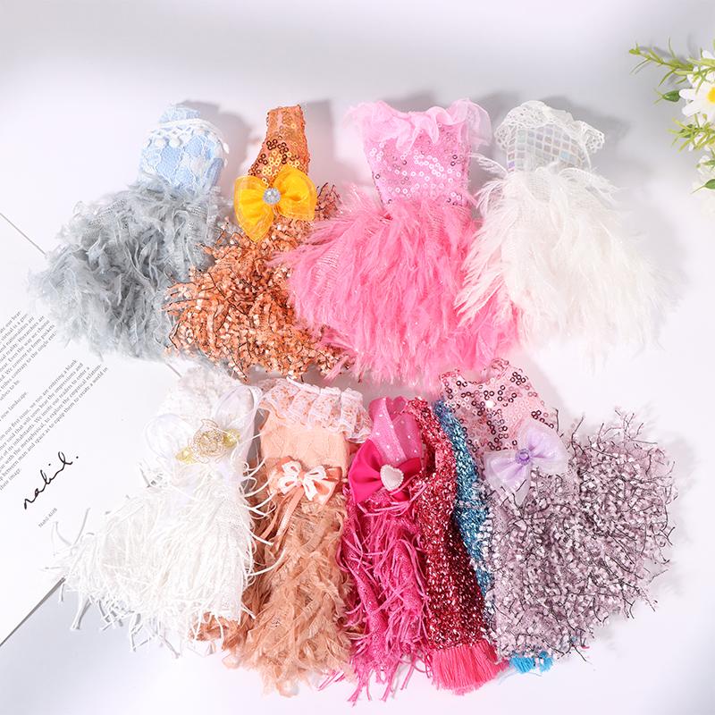 Кукольная одежда для кукол 30 см, вечернее платье, юбка со шлейфом, свадебное платье, платье принцессы, аксессуары для декора кукольного домика