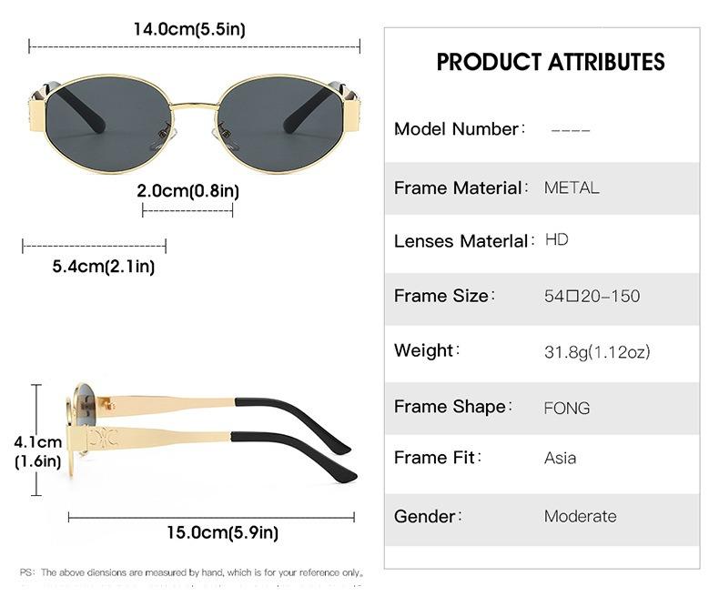 Модные ретро круглые овальные солнцезащитные очки Новая мода Женские Мужские Унисекс Дизайнерские очки Очки Защита UV400