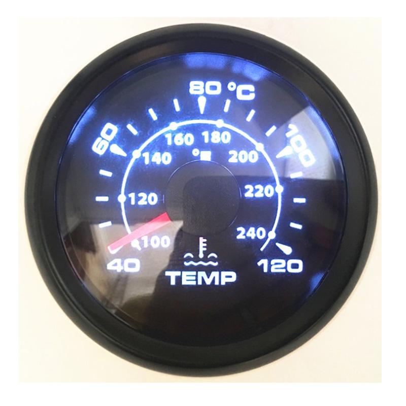 40~120℃ / 100~240℉ Show Water Temperature Gauges 52mm Pointer Water Temp Meters with 287.4-22.4ohm Input Signal for Car Boat