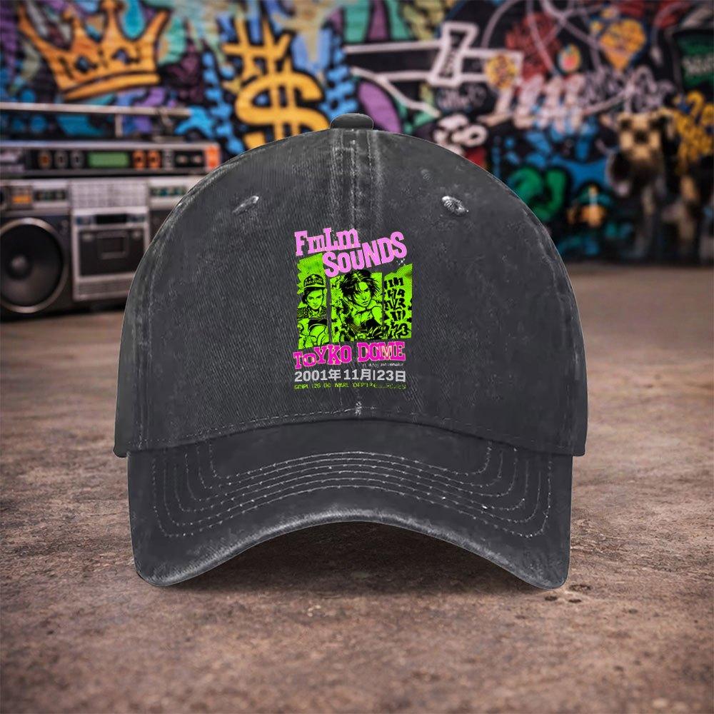 pc Unisex Anime Printed Trendy Vintage Washed Baseball Cap UnisexS Fashion Hat Versatile Duckbill Cap Fun Print Unique Bi