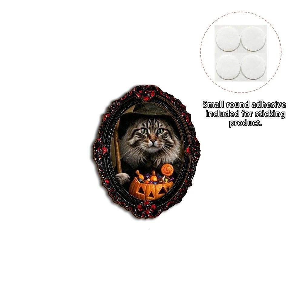 Oil Painting Style Fridge Magnets Retro Carved Frame Smooth Surface Refrigerator Magnets Compact Lightweight