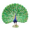 Lovely Peacock Figurine Professional Painted Craft Wear-resistant Multifunctional Realistic Peacock Model Figure for Decoration