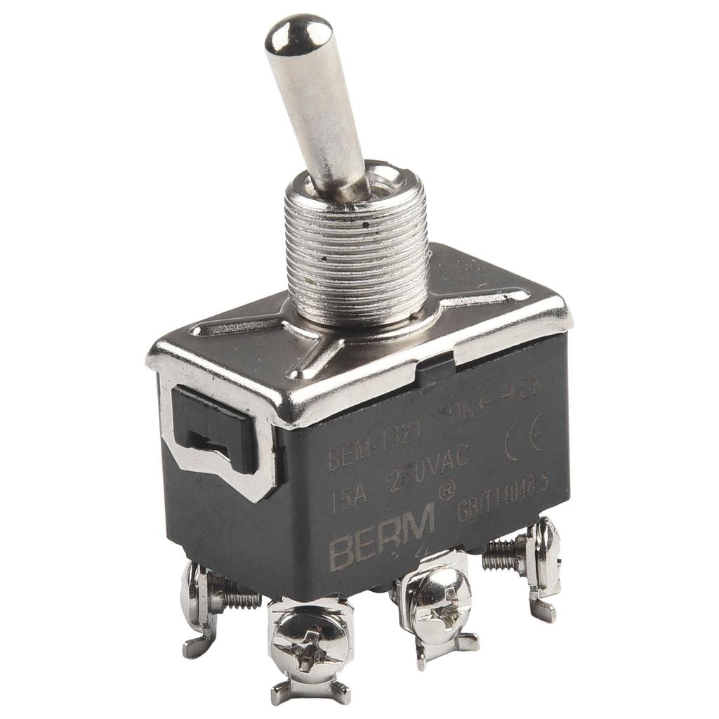 Профессиональный 12V Автомобильный Металлический Тумблер Двухполюсный Центральное Выкл. 20A Винтовой Терминал Количество 1 Упаковка Тактовая Кнопка