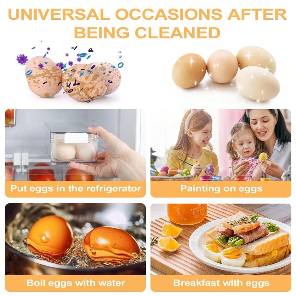 Щетка для мытья яиц Leeseph для свежих яиц, силиконовый инструмент для мытья яиц, многоразовая и простая в очистке щетка для мытья яиц